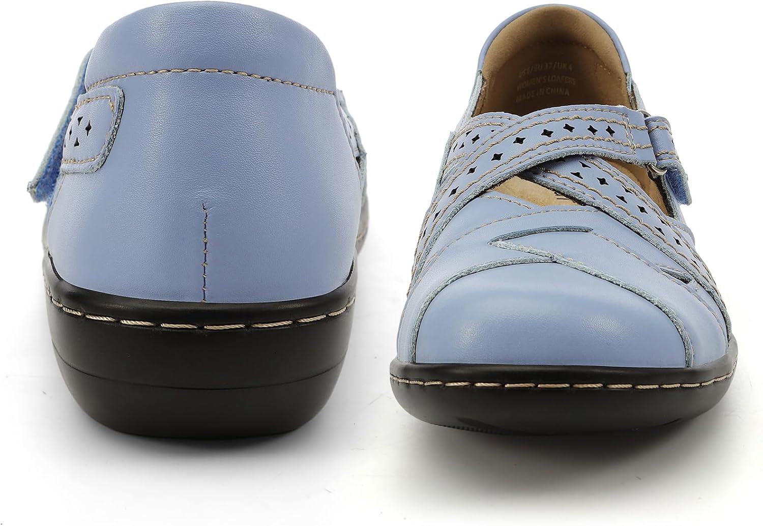 Irrefour Women's Classic Genuine Leather Casual Loafer Cute Slip-On Fashion Closed Toe Flat Sandal Comfy Work Sandal Everyday Walking Shoe - Image 8