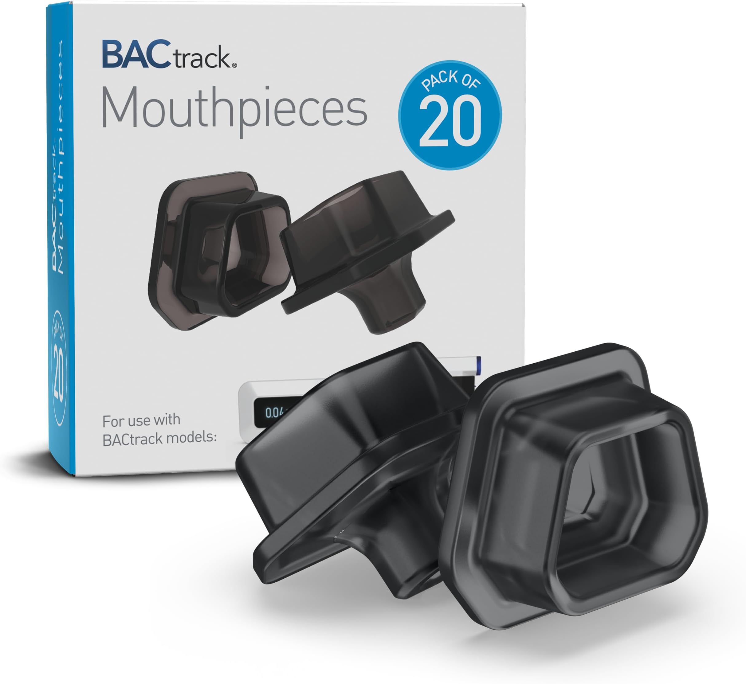 BACtrack C-Series Breathalyzer Mouthpieces (20 Count) | Compatible with BACtrack C6 and C8 Breath Alcohol Testers | Not Compatible with BACtrack Mobile Smartphone Breathalyzer