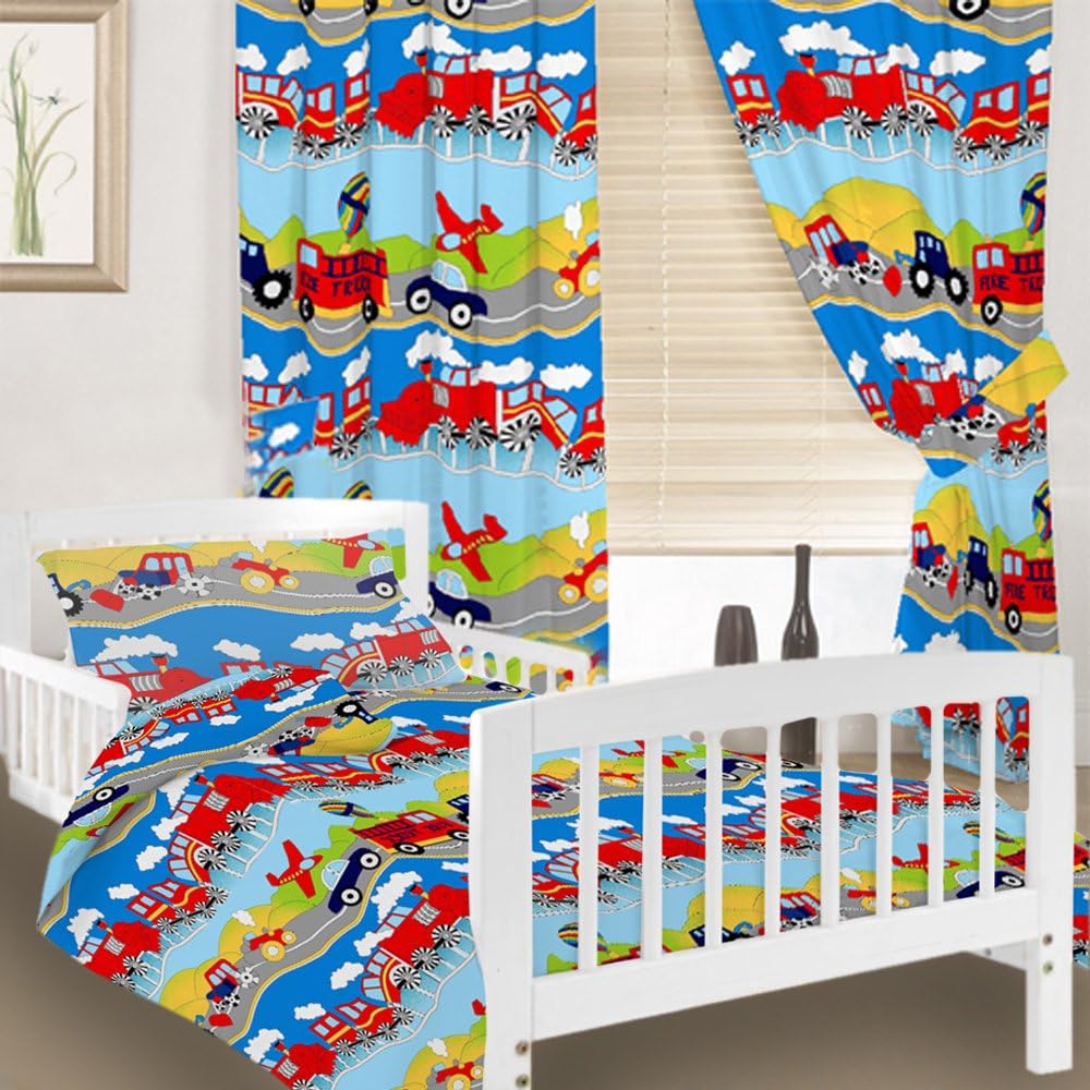 Shopisfy Cotbed Junior Duvet Cover & Matching Curtains Set
