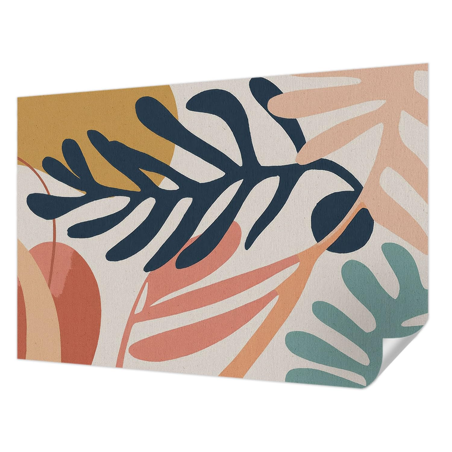 Tulup décor mural adhésif 152x104 cm : le papier peint panoramique feuillus