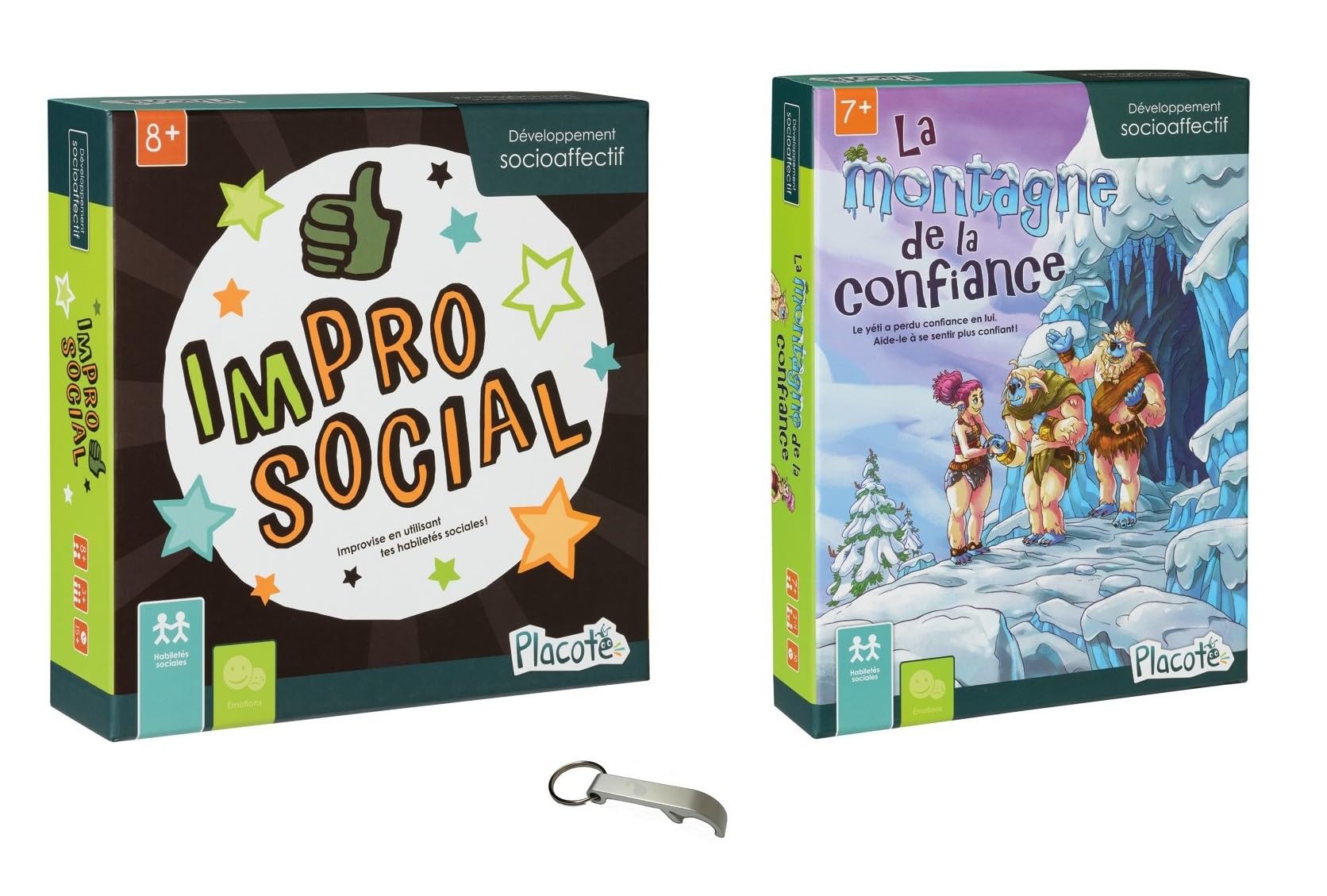 Lot Jeux Éducatifs Impro Sociale + La Montagne De La Confiance Version Française + 1 Decap Blumie