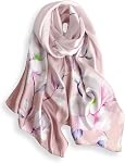 PoeticEHome 100% Mulberry Silk Long Scarf - Women's Large Oblong Shawl for Head, Neck, and Hair Wrap, with Gift Packaging
