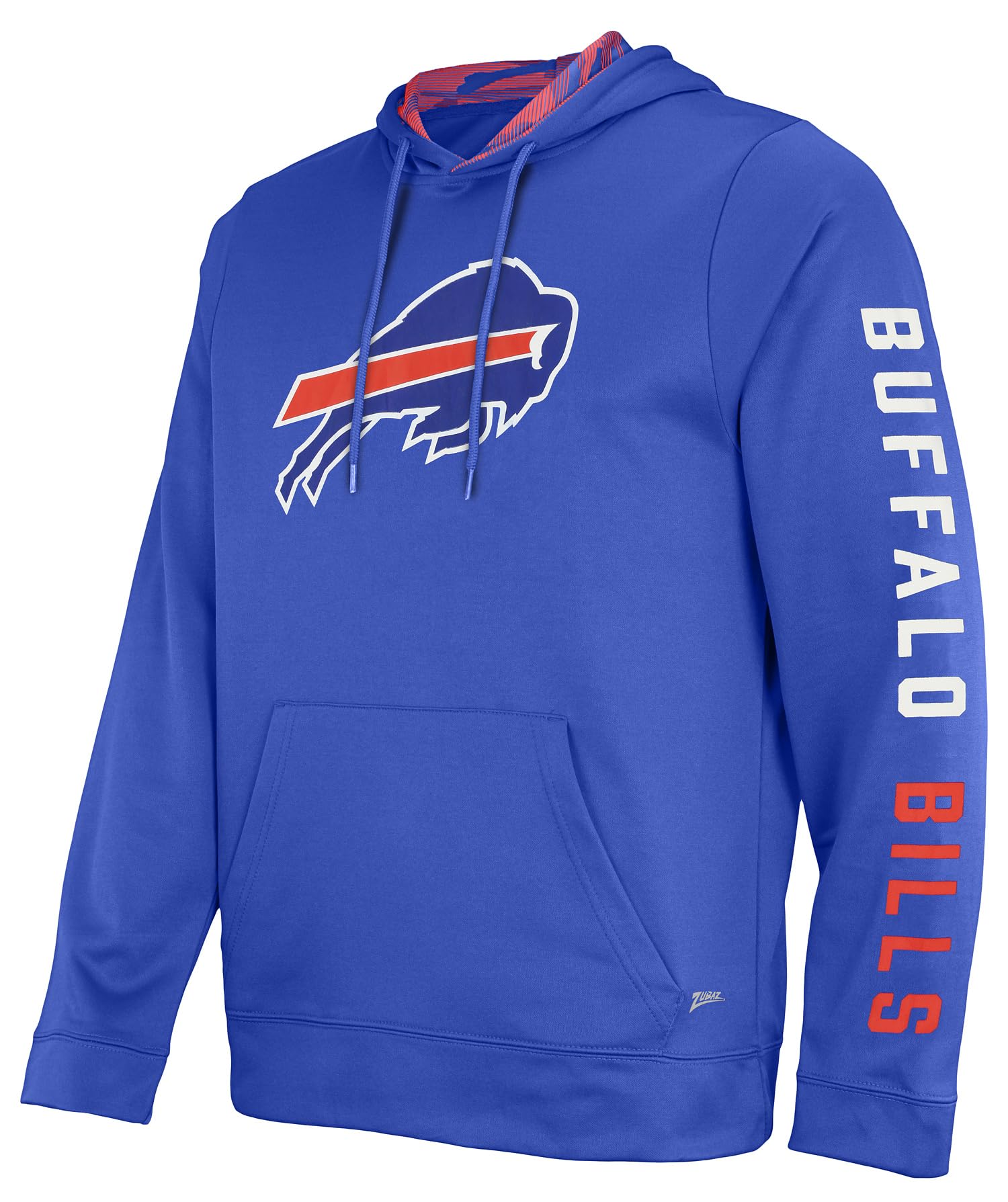 Zubaz NFL Football Men's Solid Team Hoodie with Camo Lined Hood and Sleeve Graphic — view 5