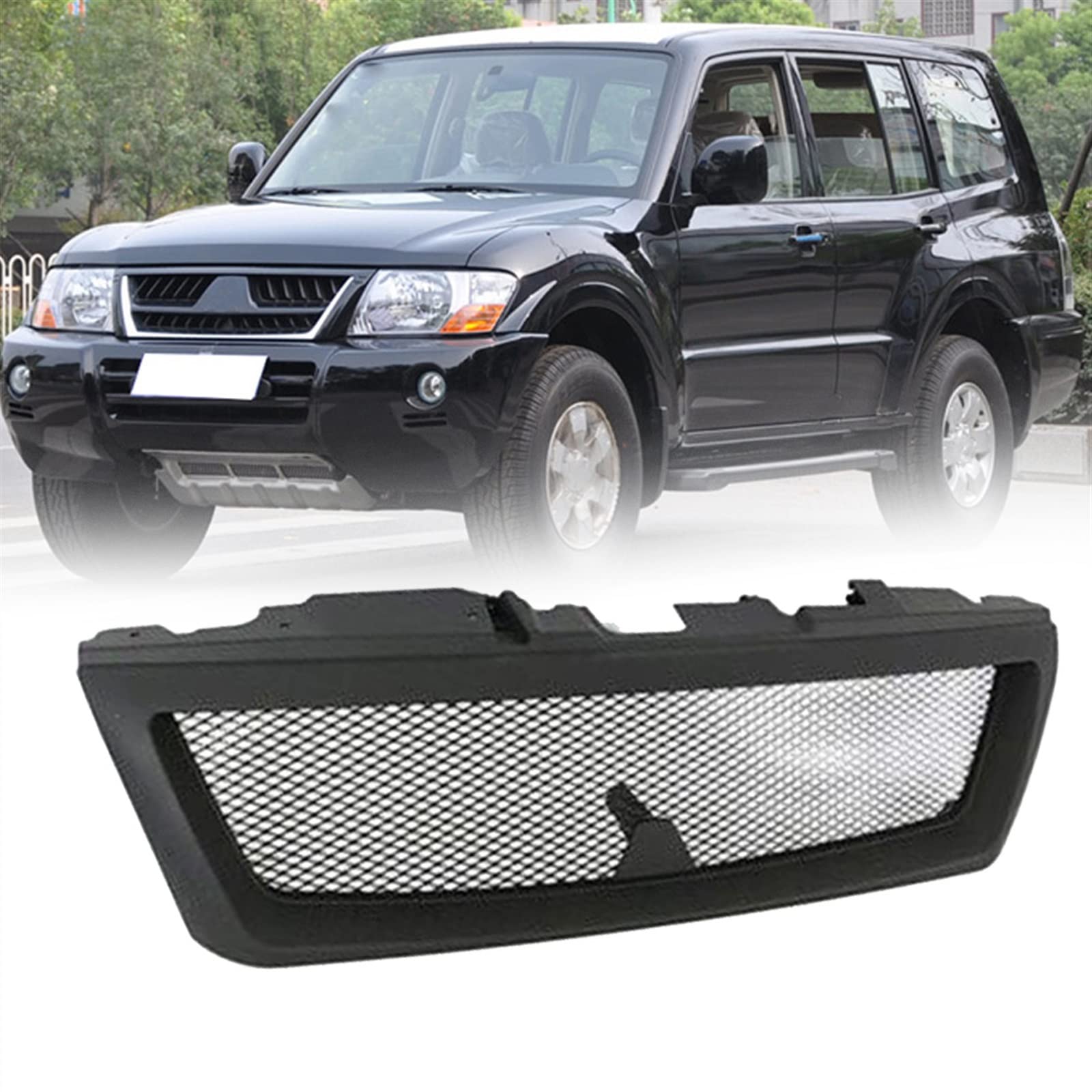 Grille Protection Feux Antibrouillard Noir Pour Mitsubishi Pajero V73 2000-2002 - Compatible Gauche MR388019