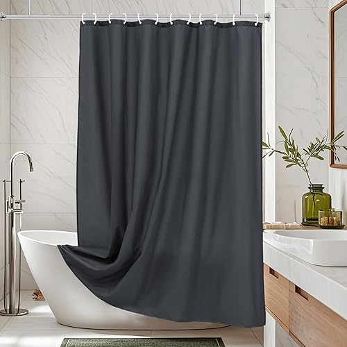 Vista 40 de AooHome - Forro para cortina de ducha, Tela, Blanco sólido Blanco Sólido,Azul,Rosa,Beige Sólido,Chocolate,Gris Oscuro,Gris claro,Azul marino