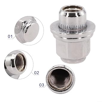 Wheel Lug Nut 40224-JK00A, Steel Silver Direct Replacement for 370Z, For Maxima, For Murano, For Pathfinder, For Infiniti G37, Q70, Q70L