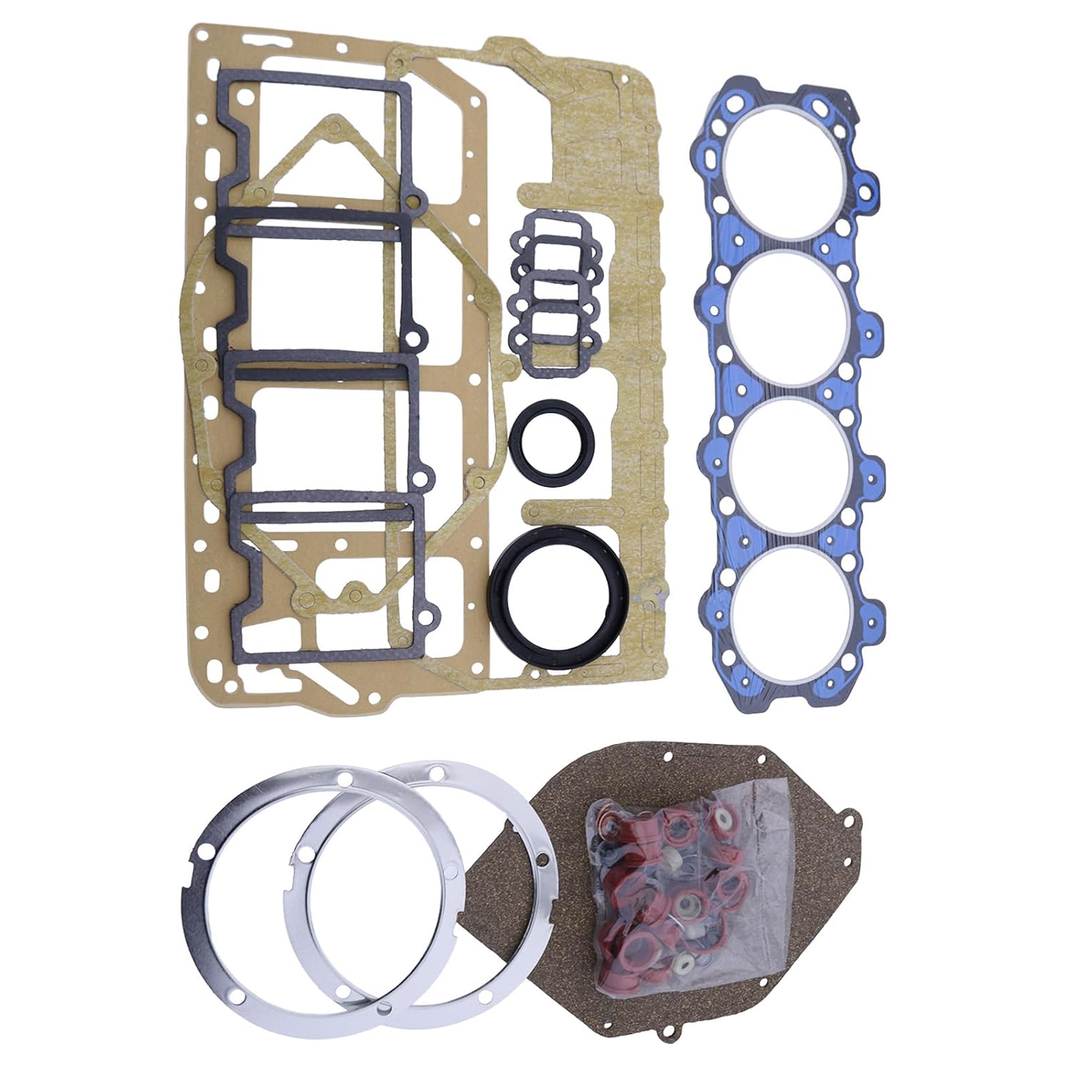 FridayParts Complete Full Gasket Kit Overhaul Joint Set 657-34281 65734281 186-6213 1866213 Compatible for LPW4 Engine Replacement