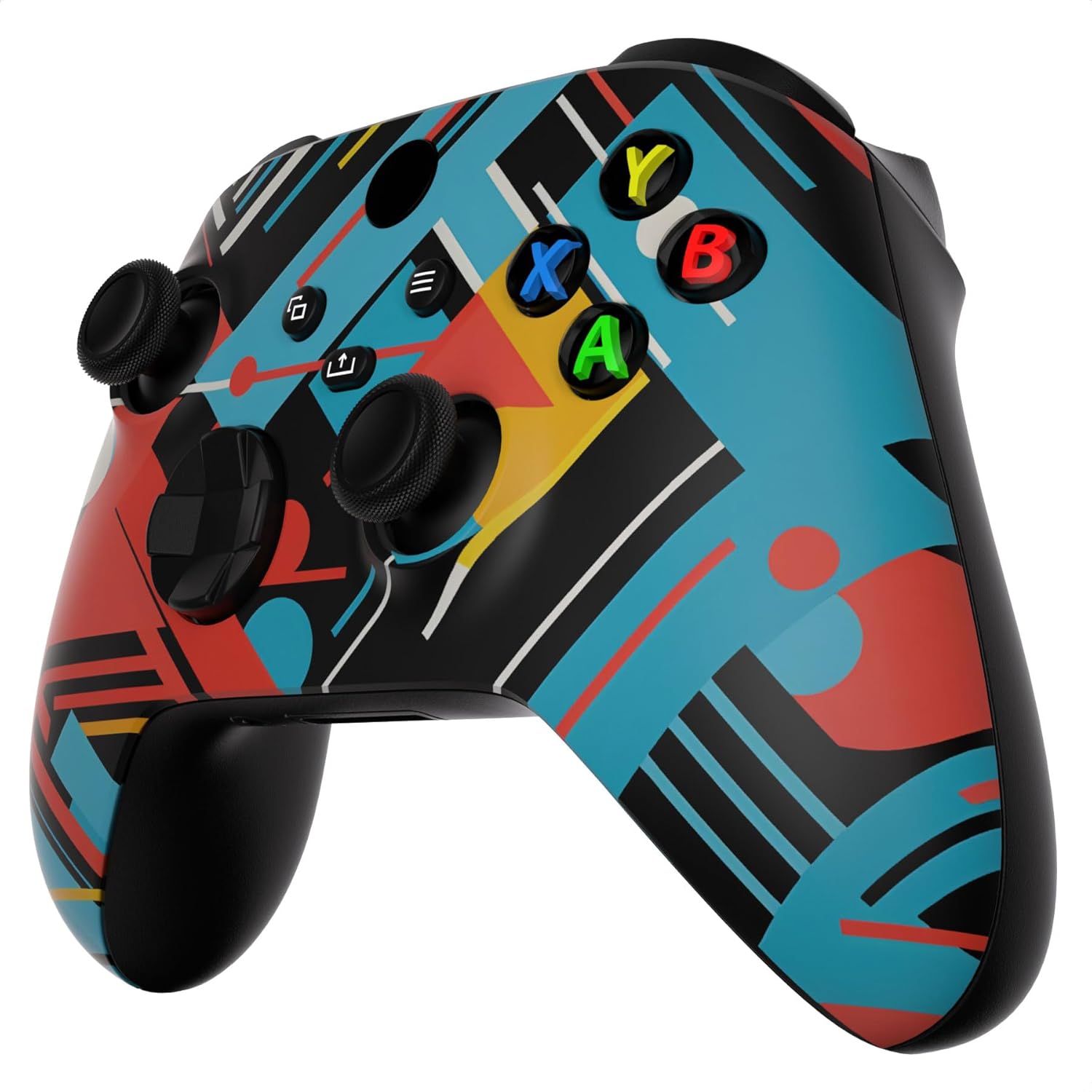 Custom Controllerzz Abstract Fusion Controller & Case Bundle – Includes Custom Wireless Controller for Xbox Series X/S, Xbox One, PC & Universal Protective Travel Case