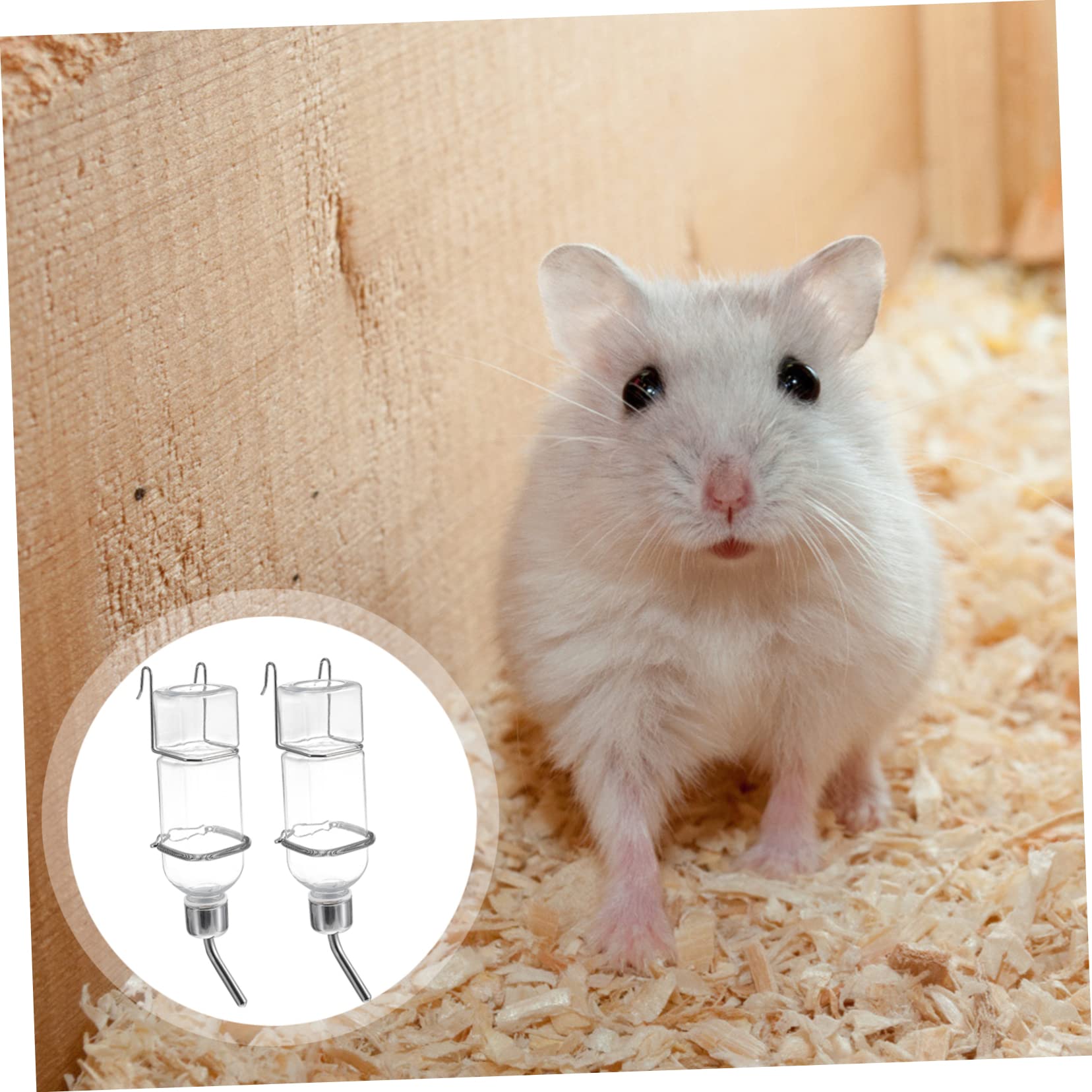 FRCOLOR 6piezas Bebedero para Mascotas De Plástico Soporte Colgante Botella De Agua para Conejos y Hámsters Sistema Antigravedad Sin Fugas para Jaulas y Uso Práctico