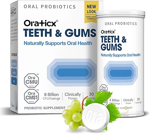 Miniatura 9 de OraTicx Probióticos orales para dientes y encías, 8 mil millones de UFC, apoya naturalmente la salud oral, el aliento fresco y la inmunidad,
