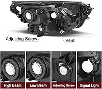 Vista 5 de JSBOYAT Conjunto de faros halógenos de repuesto para faros RAV4 2016 2017 2018, no compatible con modelo LED, lado derecho del pasajero y lado