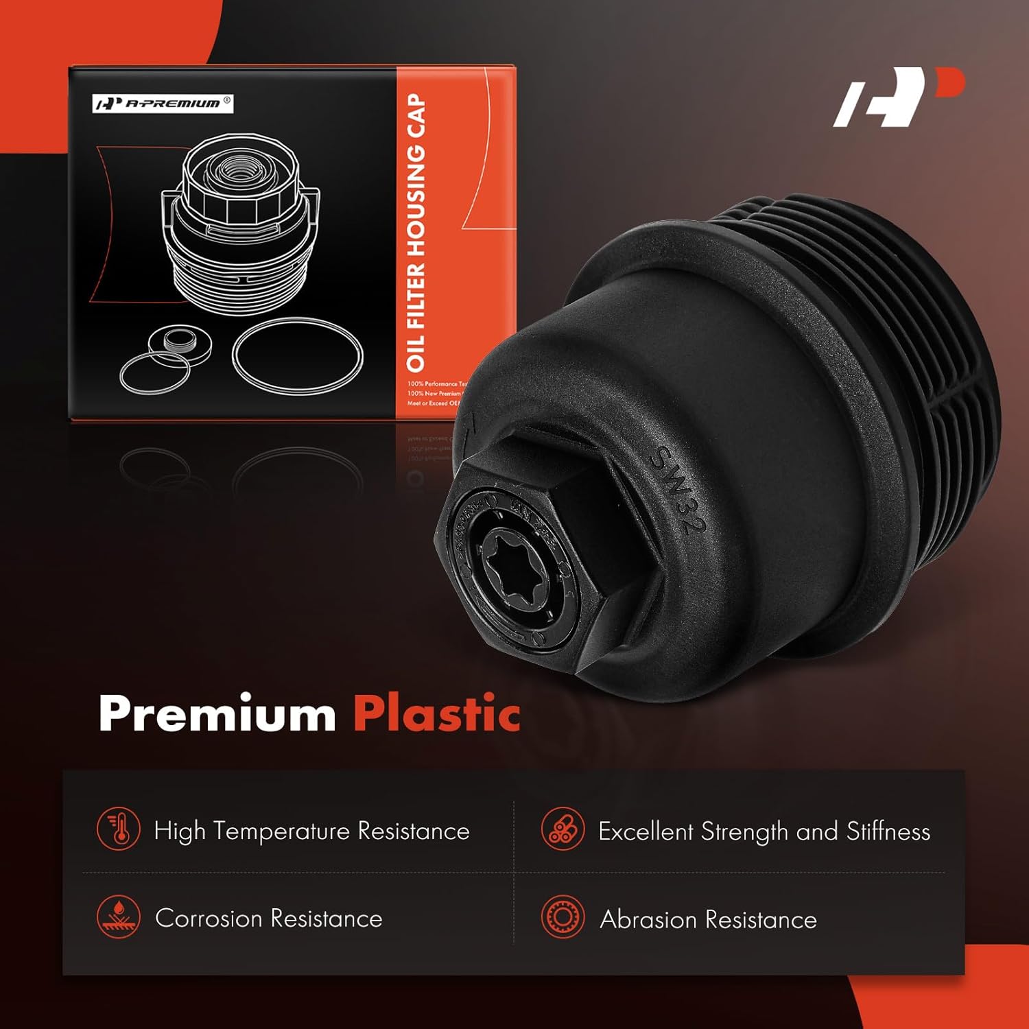 A-Premium Oil Filter Housing Cap Assembly Compatible with Mini Cooper/Cooper Clubman/Cooper Countryman 2020-2022 & BMW X1 2020-2022, 228i Gran Coupe, X2, M235i xDrive Gran Coupe, Replace# 11428593190