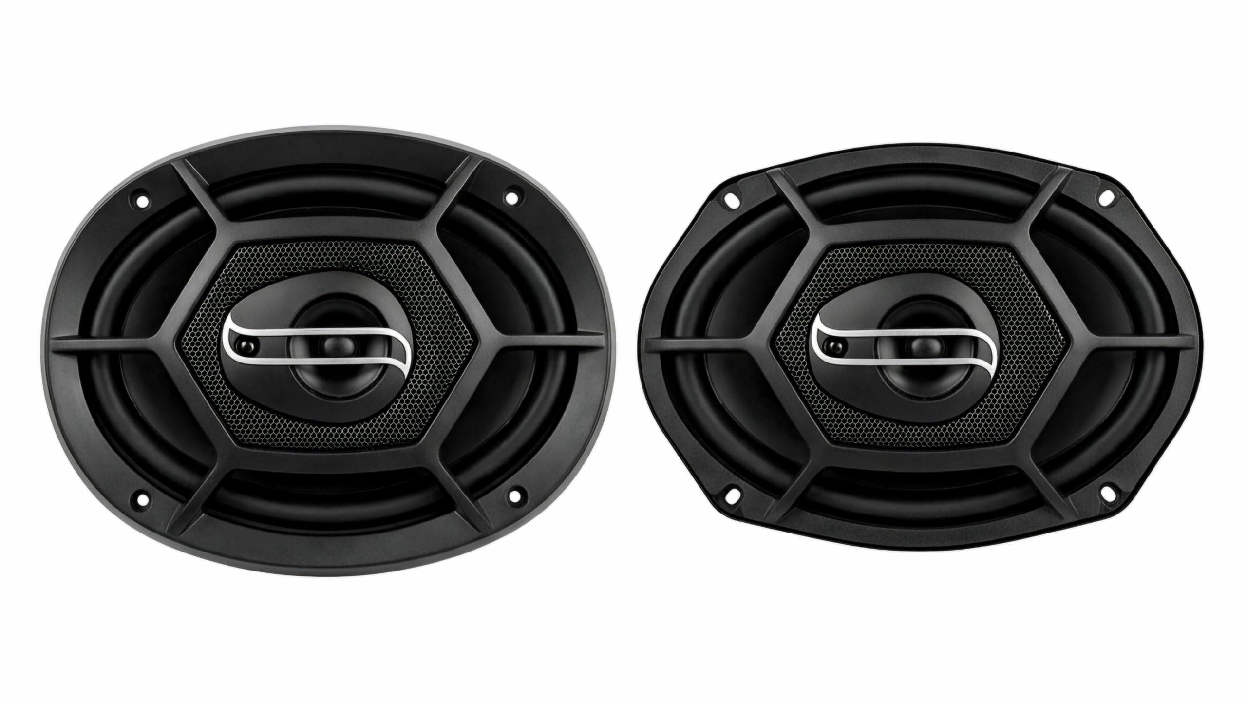 6x9 Inch 4-Way Coaxial Car Speakers 720W Peak Power, Pair | 200W RMS Power, Heavy Bass, Oval Rear Tray, Black Finish, Includes Grille-image-0