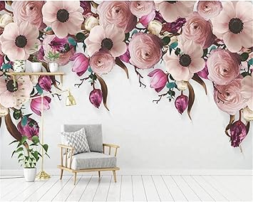 Amazon Co Jp 3d不織布カスタム大型壁紙 モダンでシンプルな美しい花のつる 寝室のリビングルームの背景の壁紙の壁の装飾 430x300cm Diy 工具 ガーデン