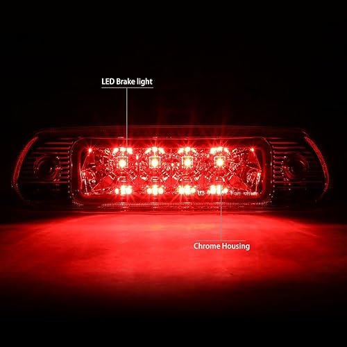 Miniatura 7 de DNA MOTORING 3BL-JGC99-LED-BK Luz de freno LED de tercera cola con carcasa negra compatible con Jeep Grand Cherokee 99-04