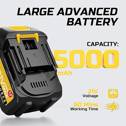 Miniatura 7 de Motosierra sin escobillas de 12 pulgadas, sierra inalámbrica con batería y cargador, 5.9 libras súper ligera y compacta, engrasador automático,