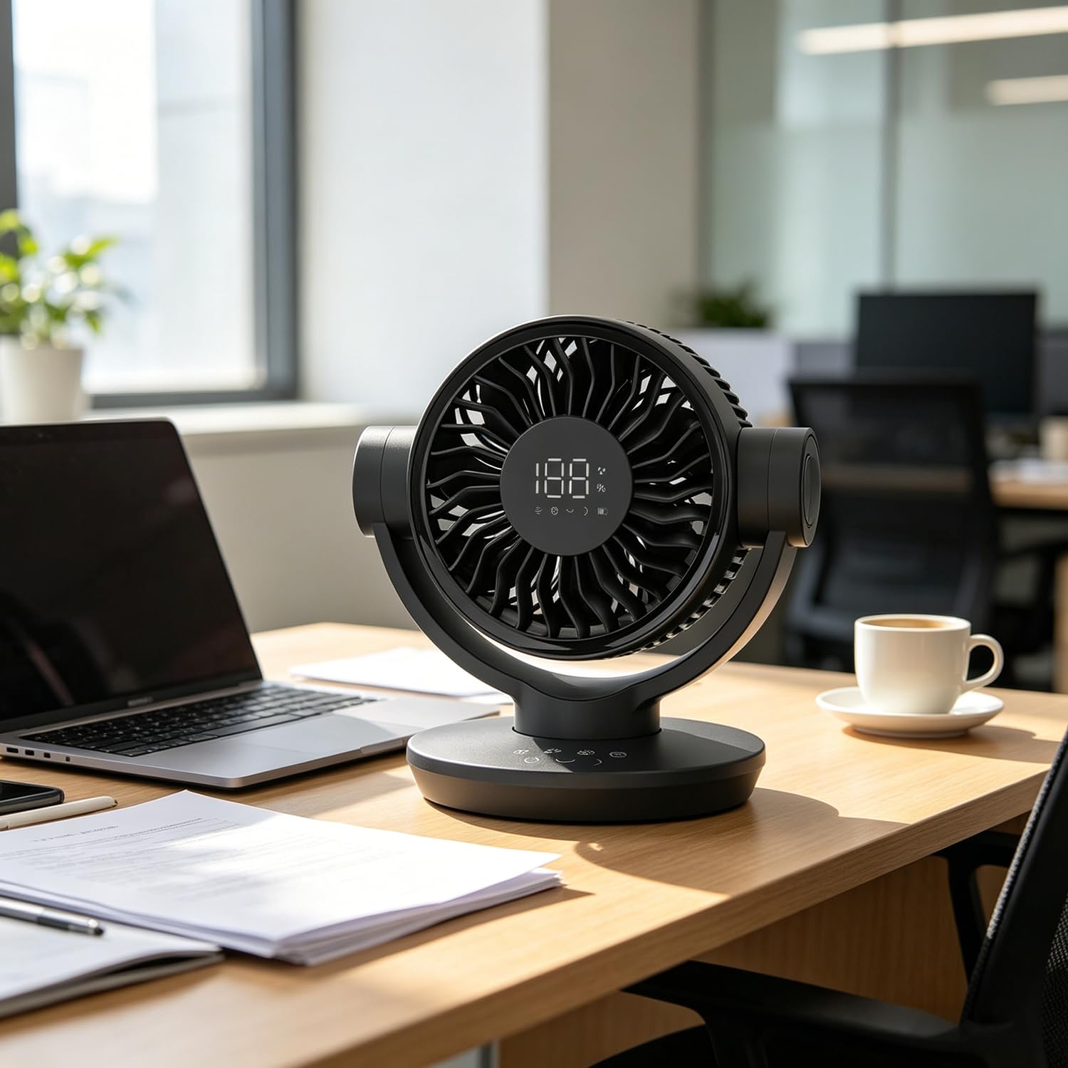 QLKUNLA Ventilador de escritorio circulador de aire con control remoto