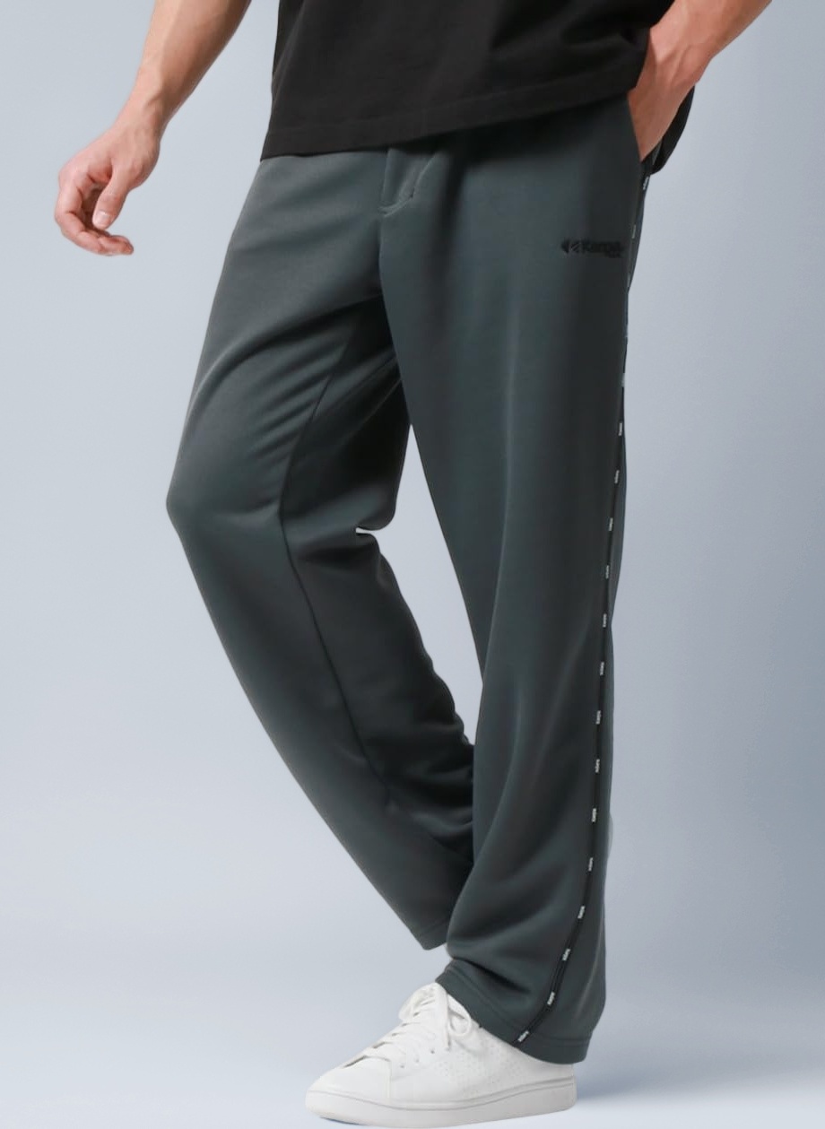 Kaepa メンズロングパンツ（吸水速乾 UVカット 再帰反射 股下63）　　L　　チャコールグレー★350-63 ジャージ メンズ 下 再帰反射 メンズロングパンツ（吸水速乾 送料無料