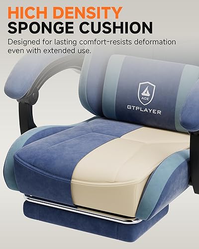 Miniatura 7 de GTPLAYER Silla de Juego con Reposapiés, Silla de Juego de Computadora para Adultos y Niños, Silla Gamer con Altura Ajustable con Reclinación de