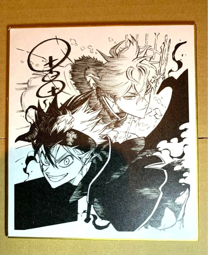 Amazon.co.jp: 希少 ブラッククローバー サイン入り 色紙 懸賞