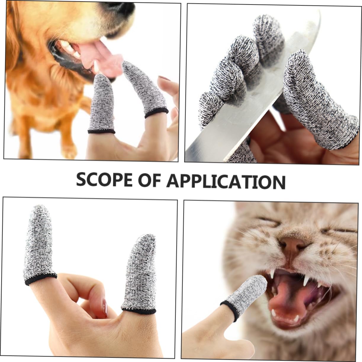 ibasenice 2-Pack Pet Care Cat Dog Toothbrush Finger Sleeves Gentle Cleaning Tools for Pets