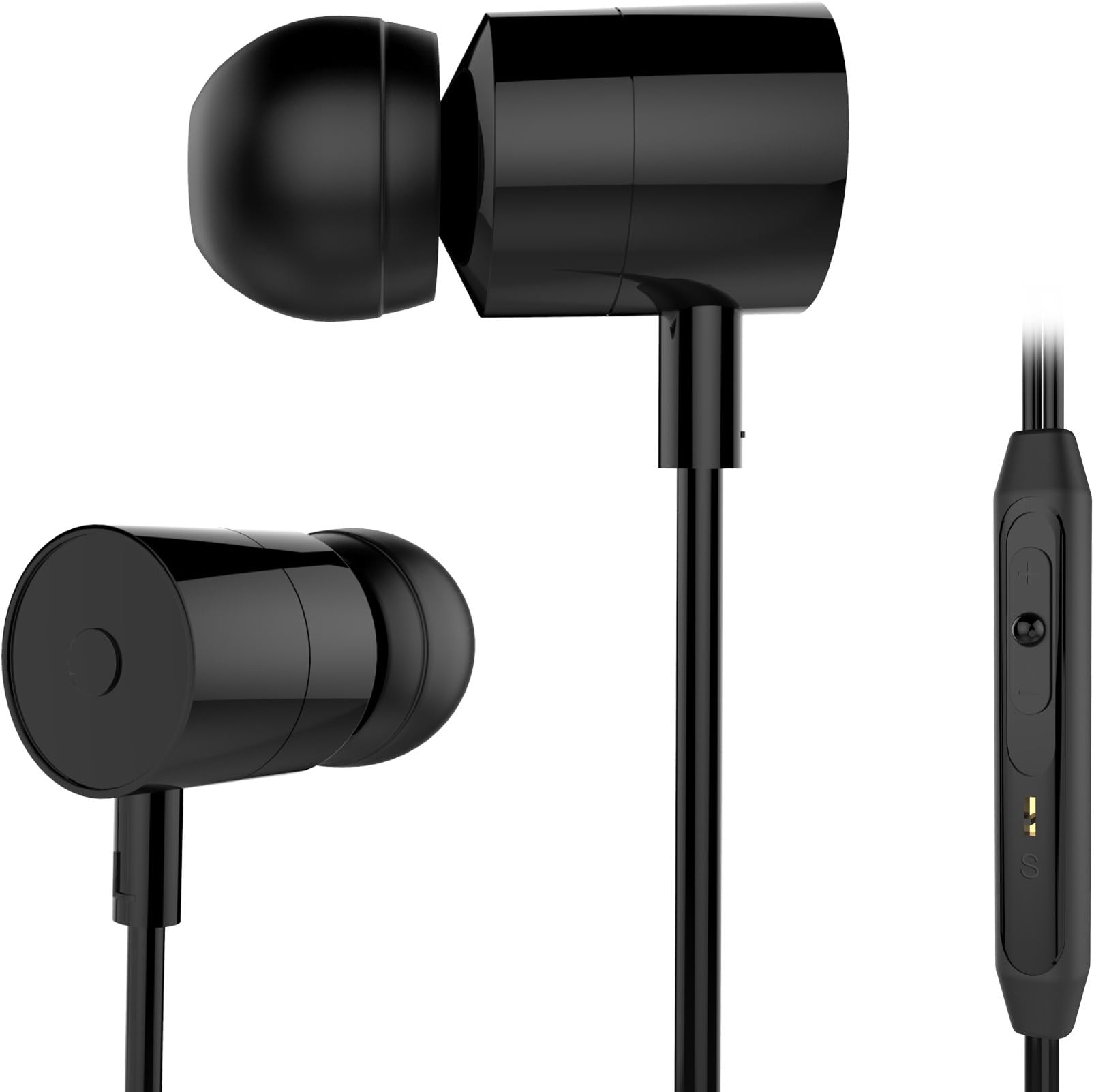OUCOMI In Ear Wired Headphones with Mic Black