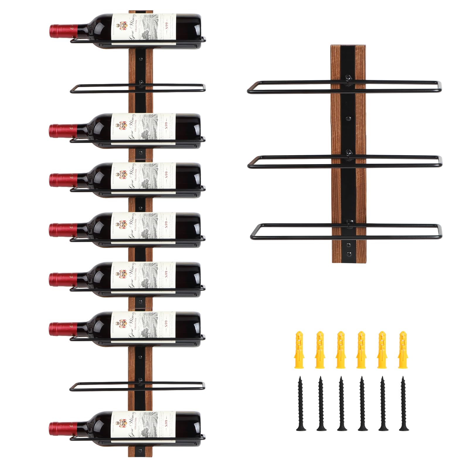 Casier à Bouteilles Casier à Vin Mural Avec Support En Verre, Casier à