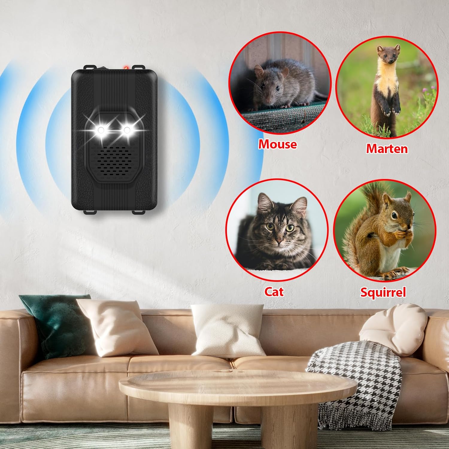 4 Pack Rodent Repellent for Car Engines,Three Power Supply Modes Rat Deterrent for Car Engine Mouse Repellents and Rat Repellent for Cars Suitable for Cars, Garages, Warehouses - Image 9