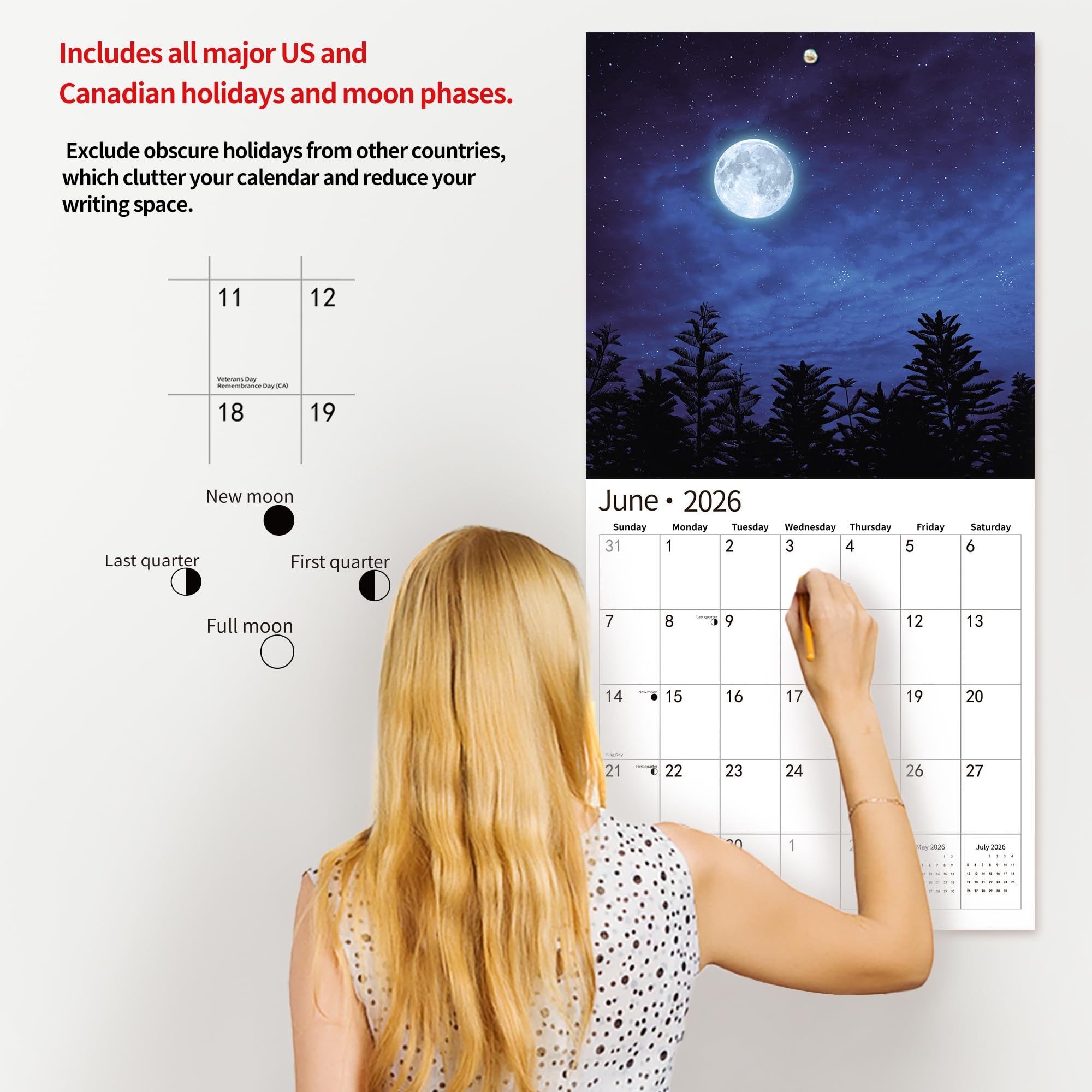 Amazon.com: 2026 Wall Calendar,Calendar 2026, November 2025