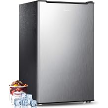 Anypro 3 Cu.Ft Compact Mini Upright Freezer with 3 Pull-down Drawer Doors and Adjustable Thermostat, Single Door Small Deep Standing Freezer Rapid Cooling for Home, Office, Dorm, Garage, Silver