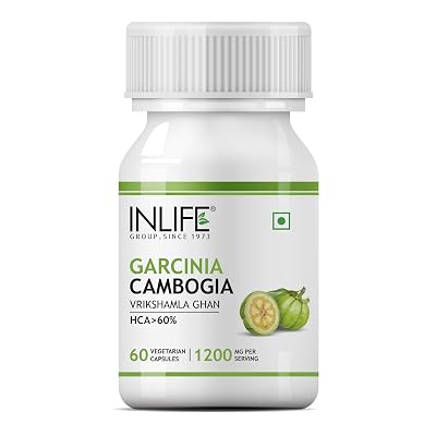 INLIFE Garcinia Cambogia Capsules | Fruit Extract with > 60% HCA | Ayurveidc Herbal Supplement for Men Women - 1200mg - 