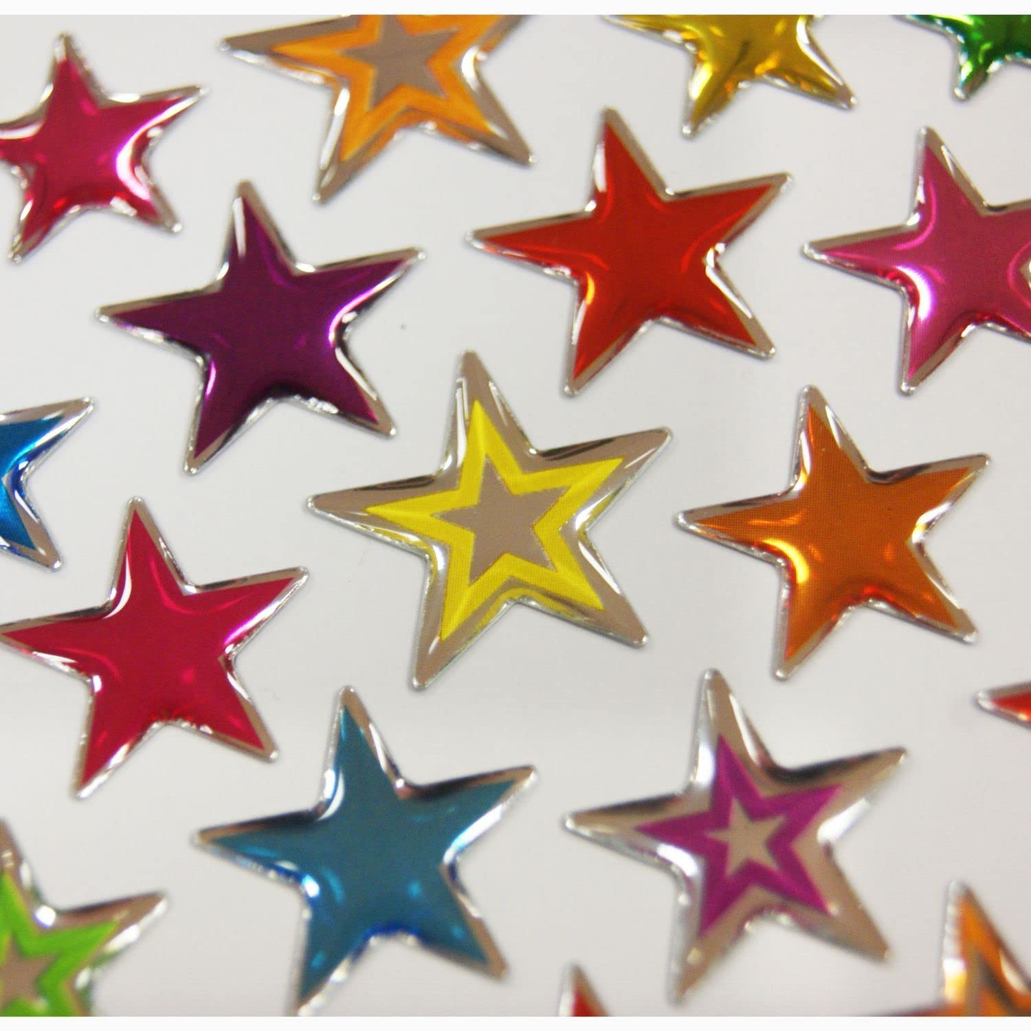 Pegatinas - Estrellas multicolores - Holográficas - Epoxi