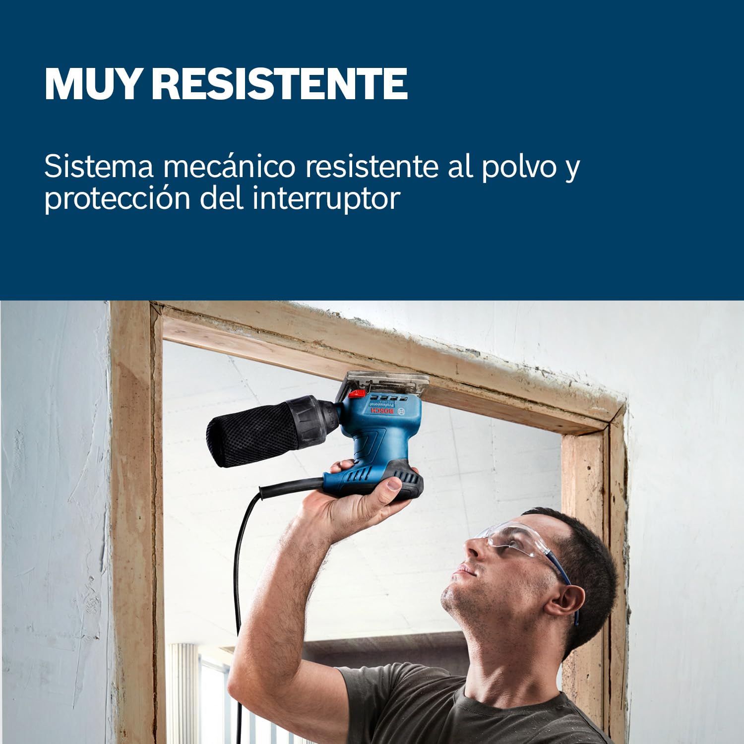 Bosch Professional lijadora orbital GSS 140 (motor de 220 W, vibración de 3,4 m/s2, con bolsa para polvo, placa punzonadora, hoja de lija C411)