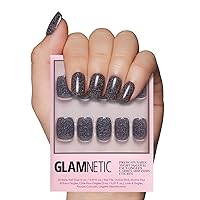 Vista 25 de Glamnetic - Confetti Uñas postizas semitransparentes, cortas en forma de almendra, calidad de salón 15 tamaños - Kit de 30 uñas con pegamento