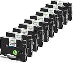 10 Pack Replace for Brother TZe-231 P Touch Label Maker Tape TZe TZ Tape 12mm 0.47 Laminated White TZe231 Compatible with Brother Ptouch PTH110 PT-D210 PTD600 PTD400AD PT-1290 Label Makers