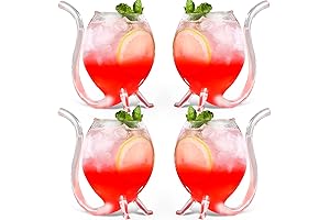 Bewitching Vampire Wine Glass Set with Built-in Straw