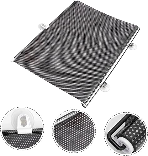 Miniatura 2 de Parasol temporal con ventosa perforada de 49 × 23 pulgadas para proteger al bebé, niños, mascotas de los rayos UV nocivos y el bloqueo de privacidad