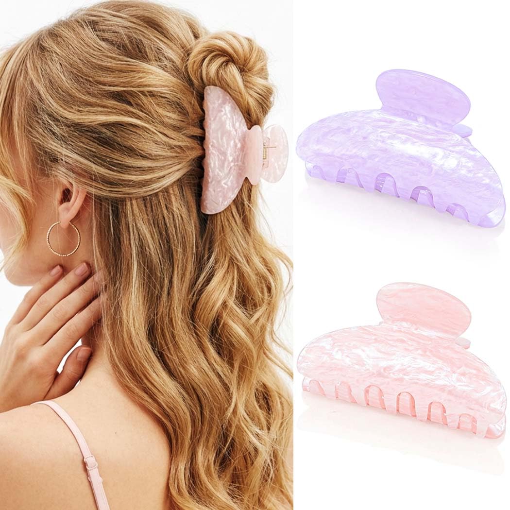 Fashey Acrylic Claw Clip - Cute Pink Hair Accessories