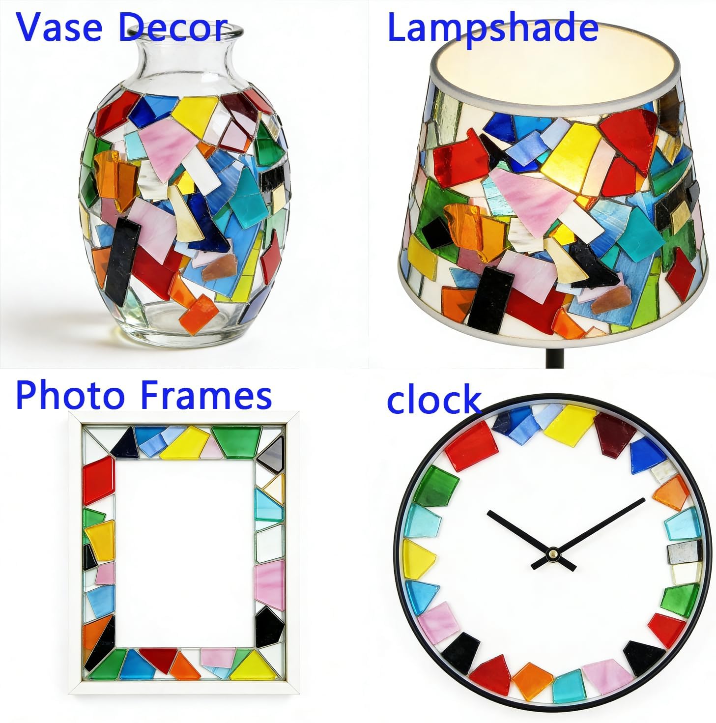 TWINKLING Irregular Stained Glass Scraps, Mosaic Glass Pieces,Broken Glass Pieces,Mosaic Crafts Supplies,Mosaic Tiles for Crafts,Photo Frames,Wall,Vase Filler,Aquarium Decor,1-3cm,0.9LB (Mixed Purple)