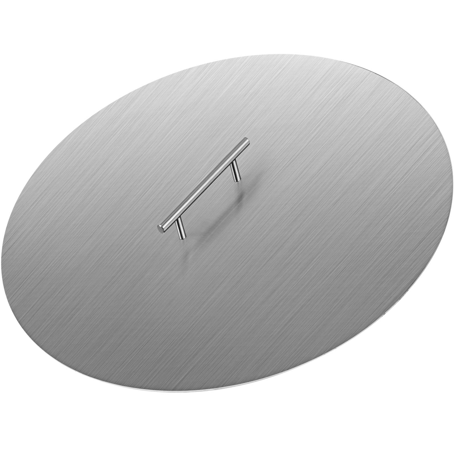 VBENLEMFire Pit Lid Round 20 Inch Fire Pit Ring Lid 1.5 mm Thick 304 Stainless Steel Fire Pit Burner Cover for Round Patio Fire Pit