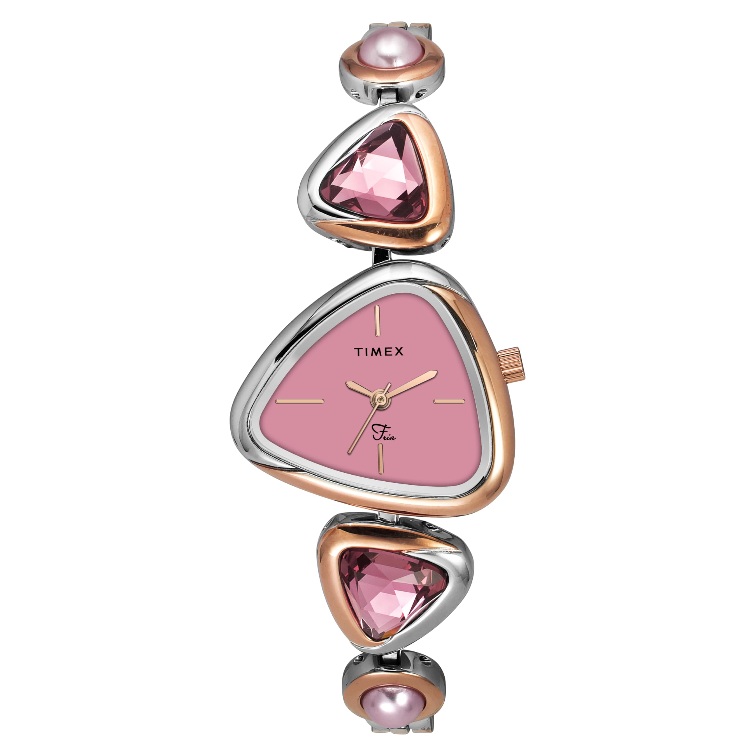 TIMEX Fria Women Pink Triangle Analog Watch - TWEL17700 (B0CQRQX7MN) Amazon Price History, Amazon Price Tracker