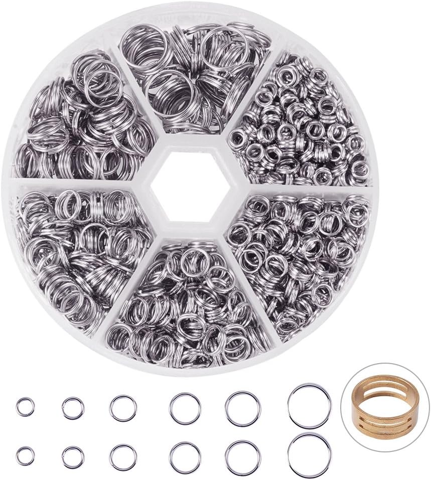 Amazon PandaHall Elite 二重 丸カン マルカン 132g 二重 リング 沢山 金具 パーツ ジュエリー DIY用