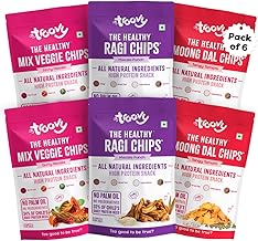 Troovy Healthy Mixed Chips | Tasty & High Protein Snacks | 30% Of Protein Needs | No Palm Oil, Cholesterol or Trans Fats | No Junk & Chemicals | (Pack of 6)