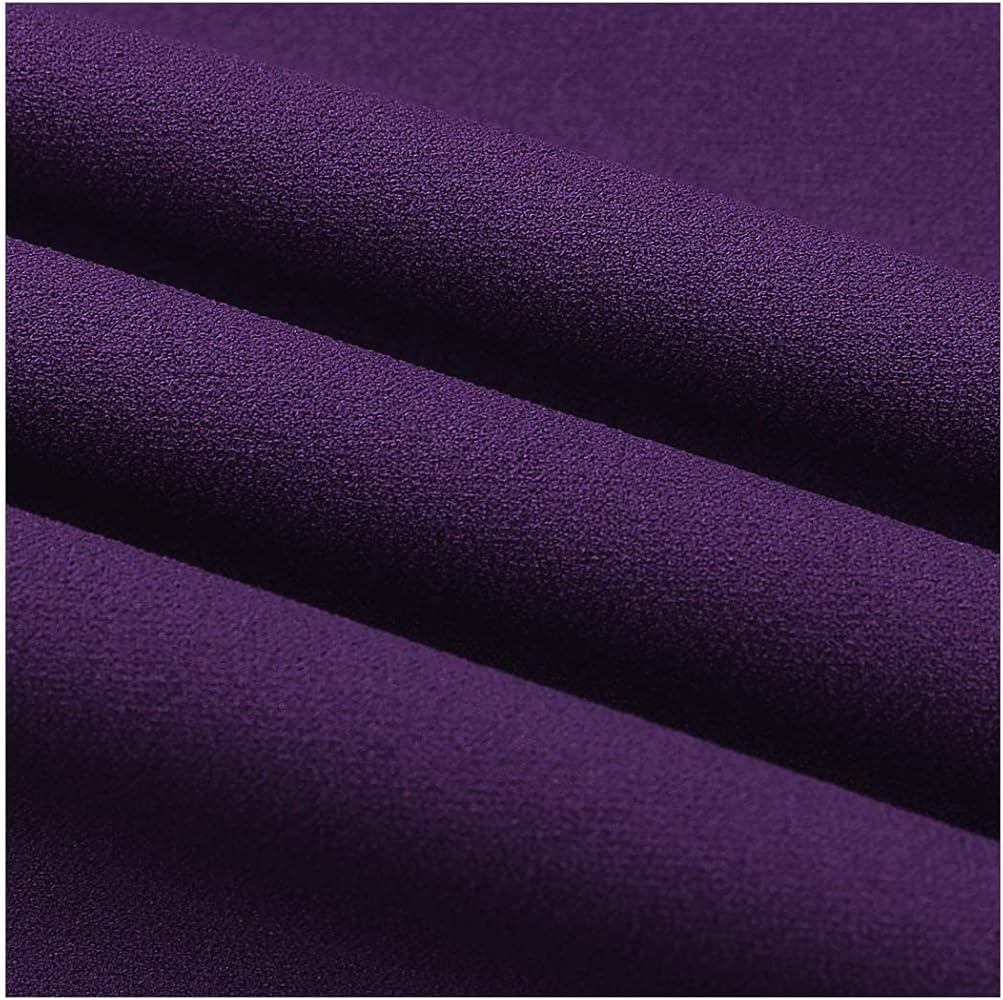 MIUSOL Women's Square Neck Contrast Lace Swing Party Dress (Purple