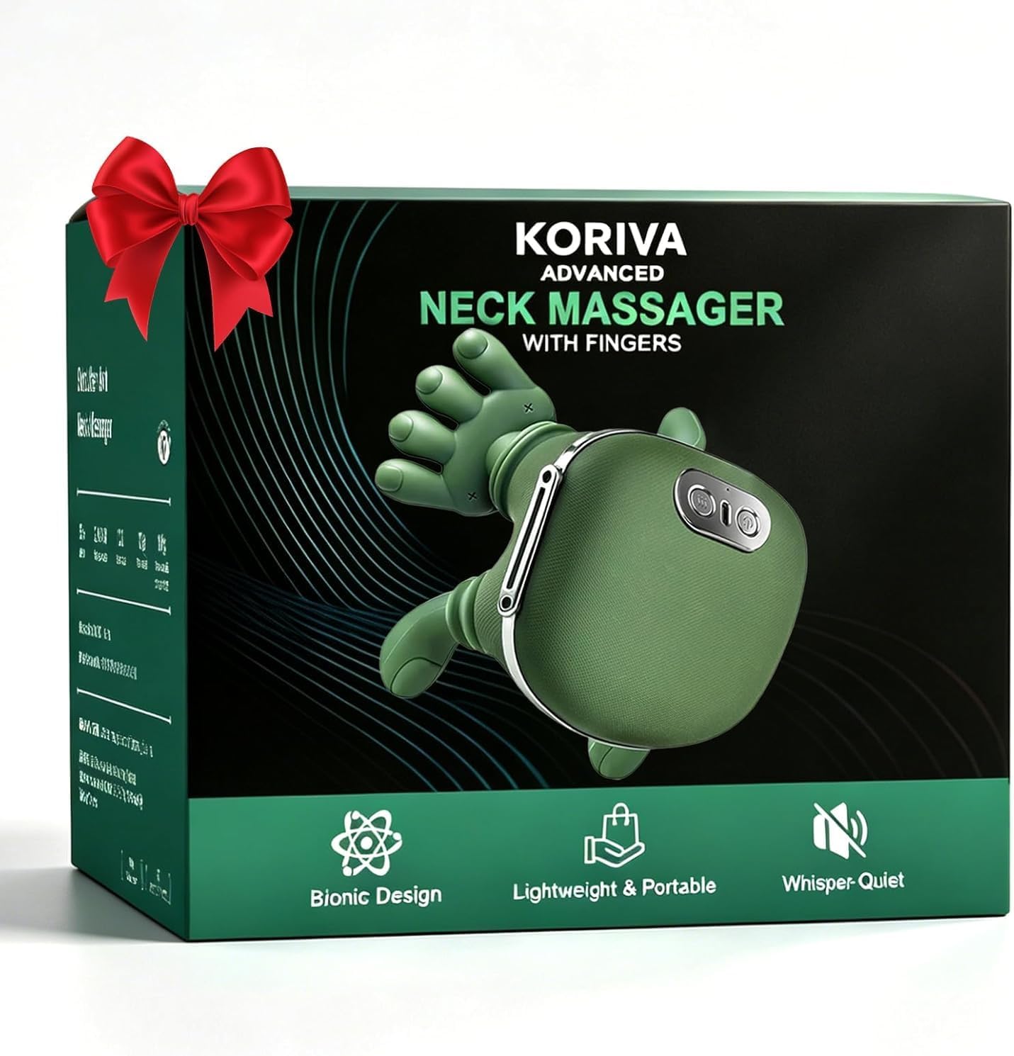 Neck Massager with Heat for Pain Relief Deep Tissue, 2026 Upgraded 4D Back Shoulder Kneading Massage Pillow, Body Muscle Relaxation Tool Gifts for Him Her Mom Dad, Green (Cordless)