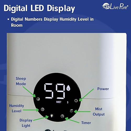 Miniatura 3 de LivePure LP850HUM-G Humidificador, Grafito