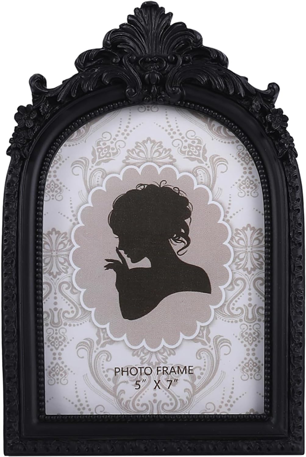 SIKOO Vintage Picture Frame 5x7 Black Gothic Picture Frame Tabletop and Wall Mount Vintage Gothic Decor Ornate Photo Gallery Art