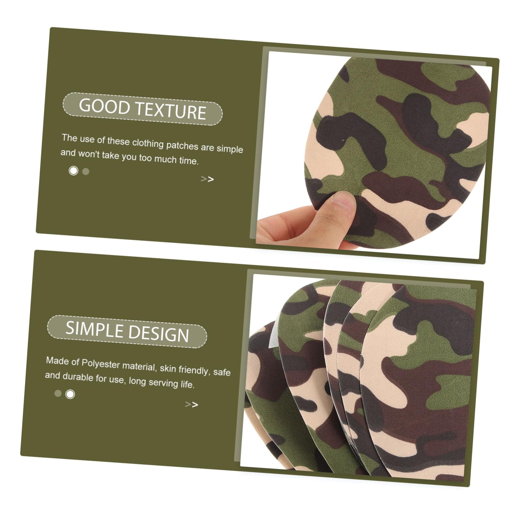 5 Sätze Stoffpatch Stitsch Утюг Aufbügelpatches Kleidungslöcher Bügeln Flicken Für Outdoor-kleidung Tarnfleck Camouflage-kleidungsflicken Flicken Zum Nähen Polyester 10 Stück * 5