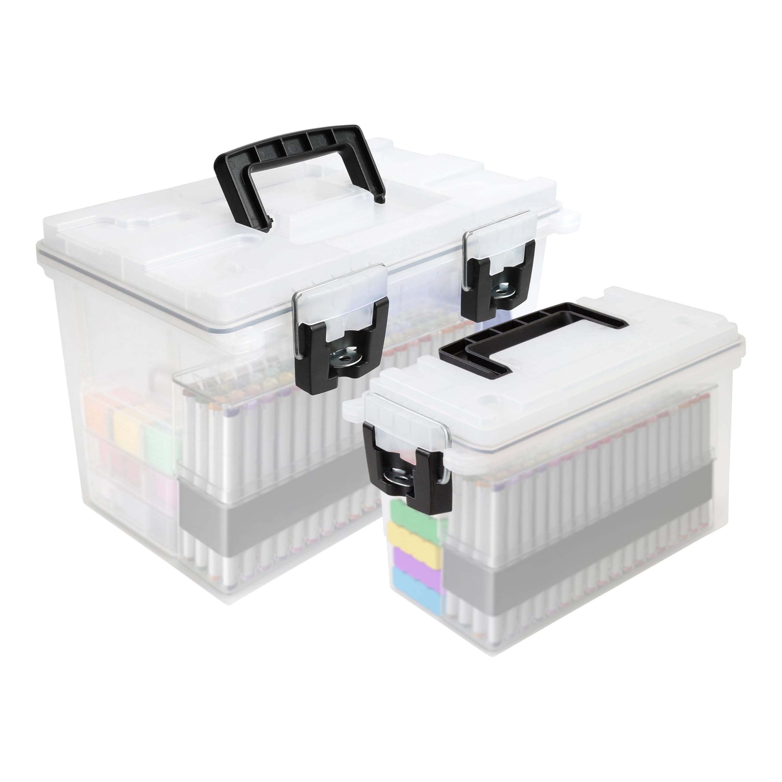 Sheffield Ammo Box Made in USA, Stackable Lockable Ammo Storage Box, Frost