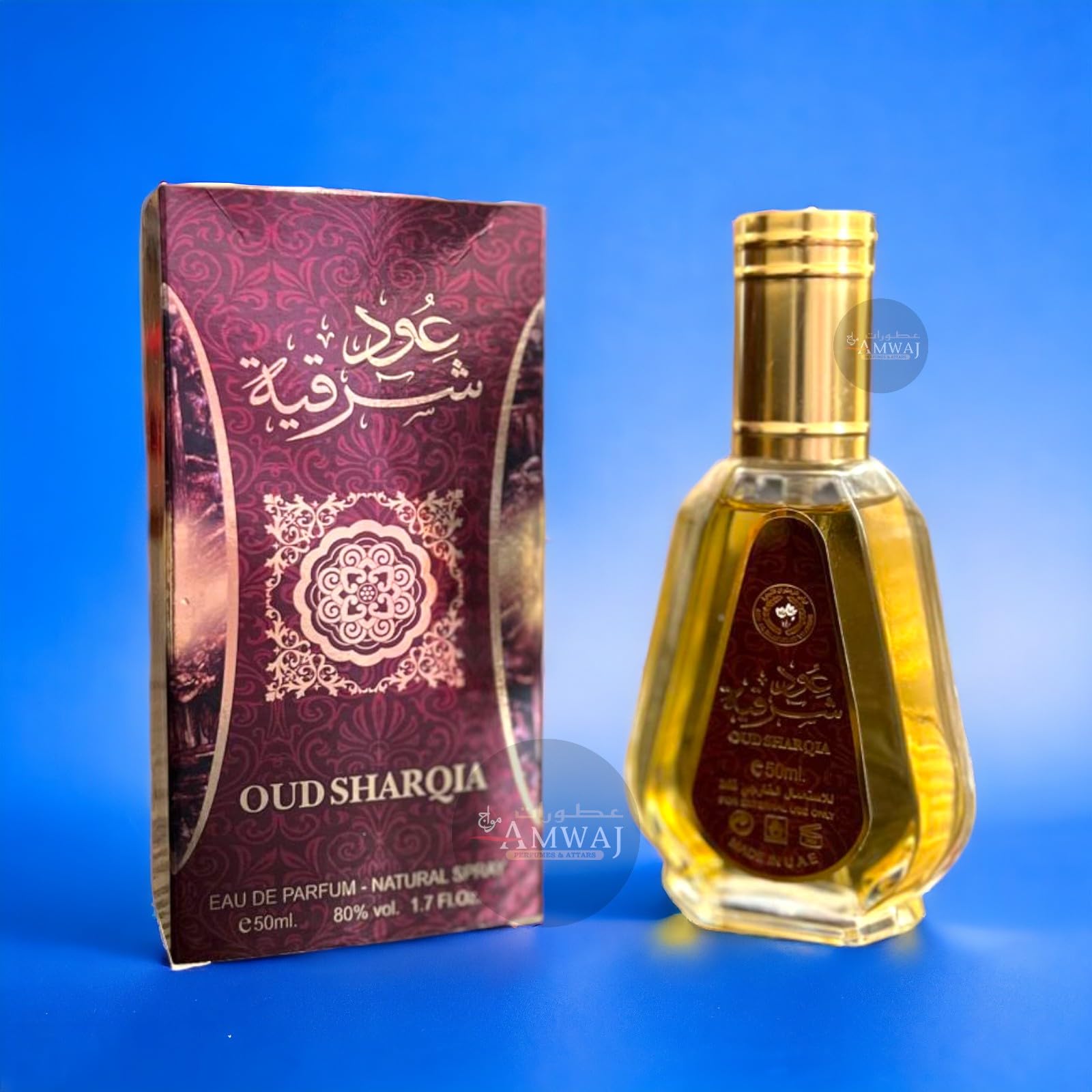 OUD SHARQIA - 50ml Eau De Parfum, Perfume Spray for Women and Men, Made in Dubai